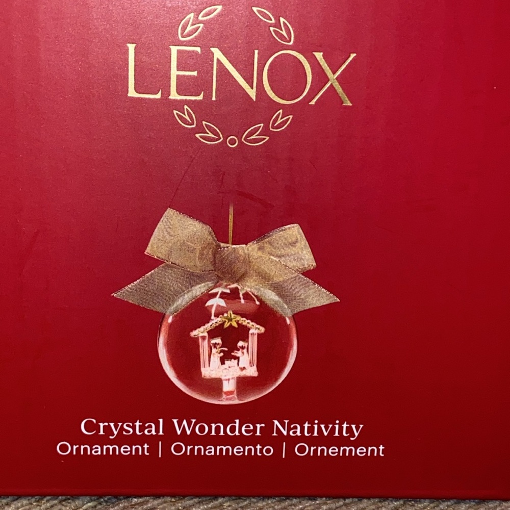 🌟🎄🌟 NWT Lenox Crystal Wonder Nativity Ornament